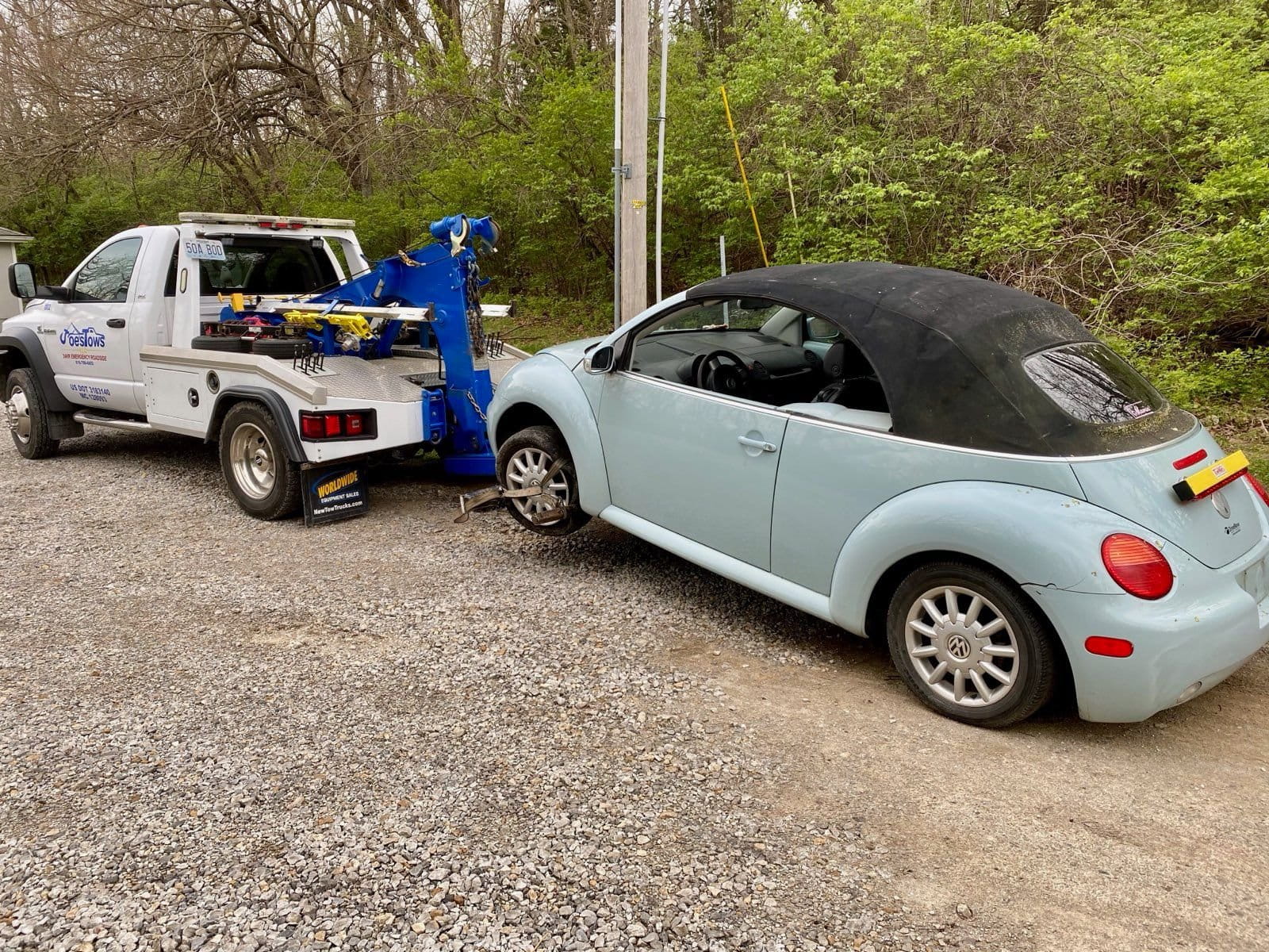 Vehicle being handled by Joe's Tows